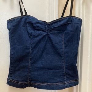 D&G Dolce & Gabbana Denim Boustier